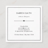 Elegant Vibrant Blue Purple Watercolor Abstract  Vierkante Visitekaartje (Achterkant)