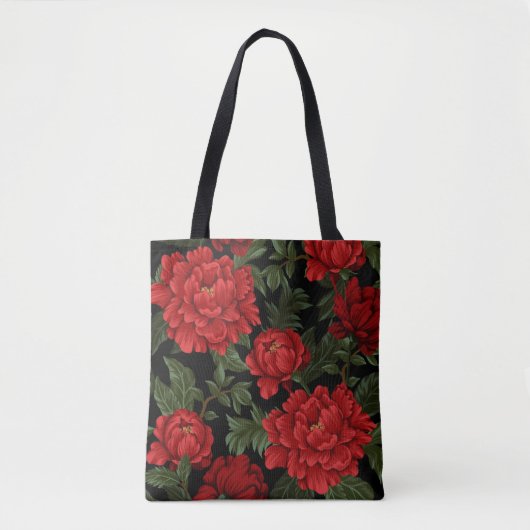 Elegant Vibrant Red Poppies in Bloom Tote Bag (Voorkant)