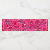 Elegant Vibrant Roze Roze esthetisch Roche Romanti Waterfles Etiket (Enkel label)