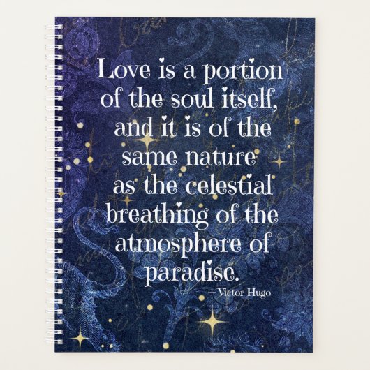 Elegant Victor Hugo Poem Planner (Voorkant)