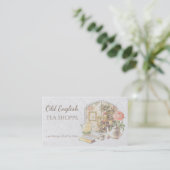 Elegant Victoriaans  Antiek Tea House Visitekaartje (Staand voorkant)
