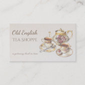 Elegant Victoriaans Antiek Tea House Visitekaartje (Voorkant)