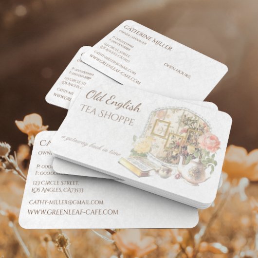 Elegant Victoriaans  Antiek Tea House Visitekaartje