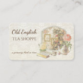 Elegant Victoriaans Antiek Tea House Visitekaartje (Voorkant)