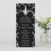 Elegant Victoriaans Ball  Chandelier Wedding Kaart (Staand voorkant)