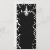 Elegant Victoriaans Ball  Chandelier Wedding Kaart (Achterkant)