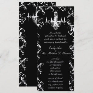 Elegant Victoriaans Ball  Chandelier Wedding Kaart