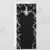 Elegant Victoriaans Ball  Chandelier Wedding Kaart (Achterkant)