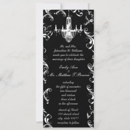 Elegant Victoriaans Ball Chandelier Wedding Kaart