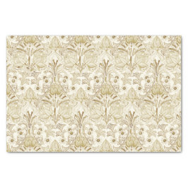 Elegant Victoriaans beige bloempatroon Tissuepapier