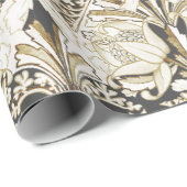 Elegant Victoriaans Beige Flowers Patroon WR Cadeaupapier (Rol Hoek)