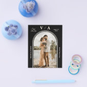 Elegant Victoriaans Black Wedding Save the Date Flyer (Enkel)