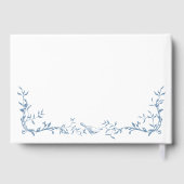 Elegant Victoriaans  Blauw Bloemen Vrijgezellenfee Gastenboek (Achterkant)