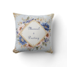 Elegant Victoriaans Blauw en Goud Bloemontwerp
