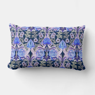 Elegant Victoriaans  Blauw Flowers Patroon Kussen