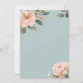 Elegant Victoriaans blush perzik floral Kaart (Achterkant)