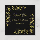 Elegant Victoriaans bruiloft Dank je Informatiekaartje (Voorkant)