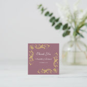 Elegant Victoriaans bruiloft Dank je Informatiekaartje (Staand voorkant)
