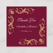 Elegant Victoriaans bruiloft Dank je Informatiekaartje (Voorkant)