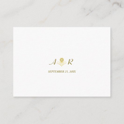 Elegant Victoriaans bruiloft en advies Informatiekaartje (Achterkant)