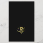 Elegant Victoriaans Bruiloft Menu Budget (Achterkant)