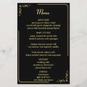 Elegant Victoriaans Bruiloft Menu Budget (Voorkant)