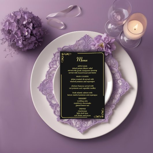 Elegant Victoriaans Bruiloft Menu Budget