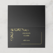 Elegant Victoriaans bruiloft Plaatskaartje (Buitenkant ongevouwen)