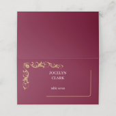 Elegant Victoriaans bruiloft Plaatskaartje (Buitenkant ongevouwen)