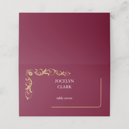 Elegant Victoriaans bruiloft Plaatskaartje