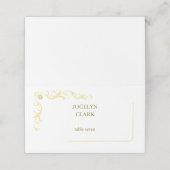 Elegant Victoriaans bruiloft Plaatskaartje (Buitenkant ongevouwen)