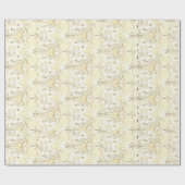 Elegant  Victoriaans crème bloemmotief Cadeaupapier (Vlak)