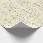 Elegant  Victoriaans crème bloemmotief Cadeaupapier (Hoek)