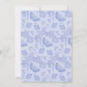 Elegant Victoriaans Crest Blue Vrijgezellenfeest Kaart (Achterkant)