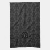 Elegant, , Victoriaans Damask gepersonaliseerd Theedoek (Verticaal)