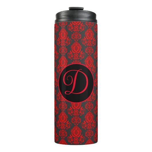 Elegant, , Victoriaans Damask gepersonaliseerd Thermosbeker (Voorkant)
