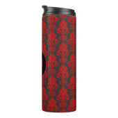 Elegant, , Victoriaans Damask gepersonaliseerd Thermosbeker (Geroteerd rechts)