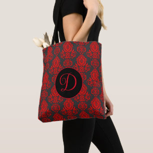 Elegant, , Victoriaans Damask gepersonaliseerd Tote Bag