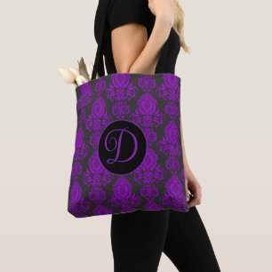 Elegant, , Victoriaans Damask gepersonaliseerd Tote Bag