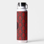 Elegant, , Victoriaans Damask gepersonaliseerd Waterfles (Achterkant)