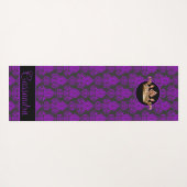 Elegant, , Victoriaans Damask gepersonaliseerd Yogamat (Achterkant (horizontaal))