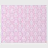 Elegant, , Victoriaans Damast Roze Cadeaupapier (Vlak)
