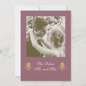 Elegant Victoriaans Engagement Party Kaart (Achterkant)