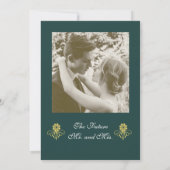 Elegant Victoriaans Engagement Party Kaart (Achterkant)