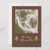 Elegant Victoriaans Engagement Party Kaart (Achterkant)