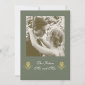 Elegant Victoriaans Engagement Party Kaart (Achterkant)