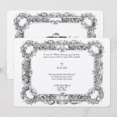 Elegant Victoriaans Era 1834 de Grens van het Lijs Kaart (Voorkant / Achterkant)