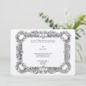 Elegant Victoriaans Era 1834 de Grens van het Lijs Kaart (Staand voorkant)