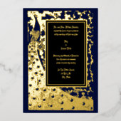 Elegant Victoriaans Era Art Nouveau Peacock Weddin Folie Uitnodiging (Voorkant)