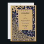 Elegant Victoriaans Era Art Nouveau Peacock Weddin Kaart<br><div class="desc">Deze Art Nouveau-vredesgrens is afgeleid van een antiek Victoriaans tijdperk 1874-1894 illustratie door Theo van Hoytema. U kunt de tekst gemakkelijk personaliseren en de kleuren aanpassen. Het afbeelding van het paar op de rug kan gemakkelijk met uw eigen foto of afbeelding in deze ontwerpsjabloon worden vervangen.</div>